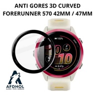 LAYAR ANTI-SCRATCH GARMIN FORERUNNER 570 42MM / 47MM PET PMMA SCREEN GUARD PROTECTOR 3D CURVED HYDRO