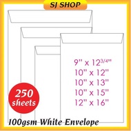 A4 White Envelope | 9x14 10x12 10x13 10x15 12x16 | A4 Envelope | Sampul Surat Putih | Sarung Sampul 