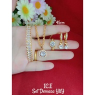 LUXURY SET FULL GOLD PLATED ZIRCON GEM 01