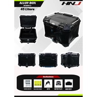 Hnj Motorcycle box Alloy Top Box Aluminum 45L Universal Waterproof