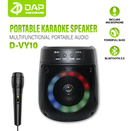 DAP Speaker Bluetooth D-VY10 Karaoke Free Mic - 4 Inchi Super Bass Speaker Aktif Wireless