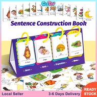 GeeToy 80PCS English Sentence Building Flipbook Cartoon Word Sentence Desk Calendar Educational Lear