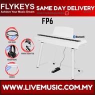 Flykeys FP6 88-Key Budgetary Beginner Digital Piano w/Piano Bench And Headphone - White / Black ( FP