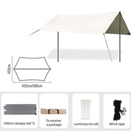 READY STOCK Camping Tarp 4.5 X 6M Flysheet Waterproof Groundsheet Ultralight Weight  Shelter Tent Fl