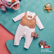 ABBIEOH cotton turtleneck bodysuit with long sleeves and bow tie for boys 0-18 months BD679 BD861 BD