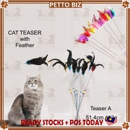 Teaser with  Feather Teaser Cat Interactive Toy Cat Toy Teaser Cats Teaser Feather Stick Toy With Ra