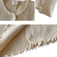 Korean style kriwil knit Crop top / Korean women's temperament all-match women's long sweater 2B3