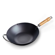 RIVER LIGHT極PREMIUM日本製窒化鐵北京炒鍋 30cm(無塗層、IH 對應)