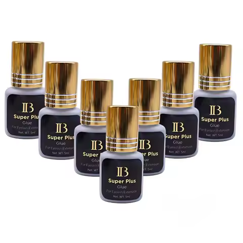Korea IB Super Plus Lash Glue For Eyelashes Extensions Original 5ml Black Glue Gold Cap 1-2 Seconds 