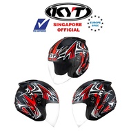 KYT Hellcat Bike Black Red PSB Approved Helmet