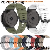 POPULAR Silicone Strap, Replacement Smart Wristband, Accessories Watch Soft Watchband for Amazfit T-Rex Ultra