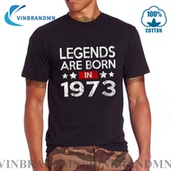 Vintage Legends are born in 1973 T shirt men Retro made in 1973 T-shirt father's day birthday gift t