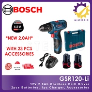 Bosch GSR120-LI, 12v 2.0ah Cordless Driver Drill, GSR120