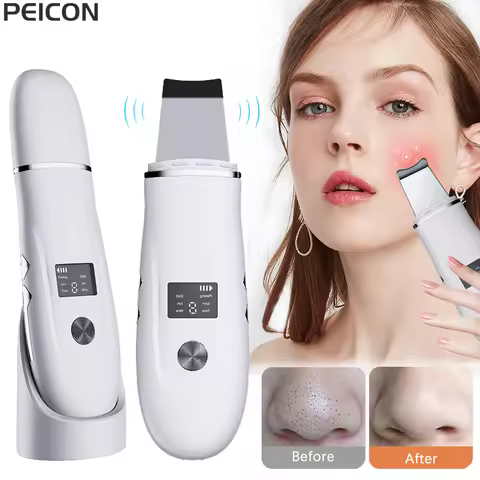 Ultrasonic Face Scrubber Facial Peeling Skin Scrubber Deep Facial Cleaning Spatula Acne Pore Ultraso