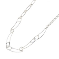 【二手】愛馬仕 HERMES 錨鏈龐克項鍊，頸圍 41.5cm，925 純銀，女款二手 A