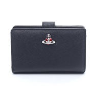 【二手】薇薇安·Vivienne Westwood(Vivienne Westwood) 女士雙折錢包，拉鍊卡包，Orb 51080028L0040N402 黑色 Saffiano 皮革雙折錢包