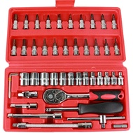46pcs 1/4 inci soket set soket 46pcs 1/4 Inch Bit And Socket, Wrench Combination Tool Kit