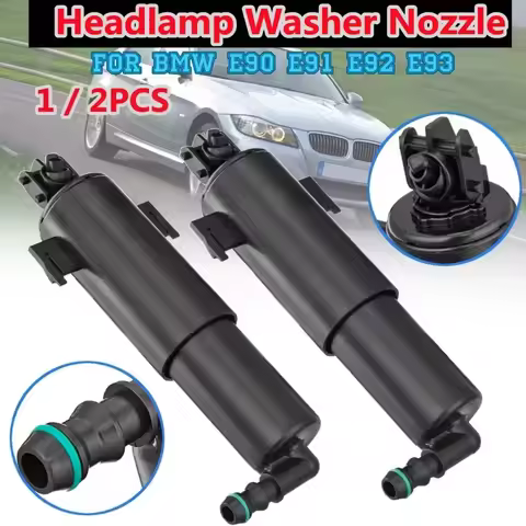 1/2PCS Headlamp Washer Nozzle Cylinder Spray Nozzle For BMW 3 Series E90 E91 E92 E93 61677308526,616