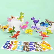 SSG Puzzle3D Educational Toys for Children with Dinosaur Motif, Thick Paper Puzzle, Size 9cmx9cm Din