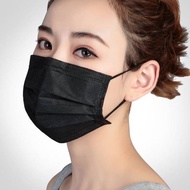 หน้ากากคาร์บอน แมสดำคาร์บอน สีดำล้วน 3 ชั้น 1กล่อง50ชิ้น carbon mask ผ้าปิดจมูก หน้ากากอนามัย