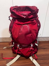 Osprey Aura AG 65 紅色登山背包 露營袋 backpack