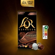 L'OR Espresso Chocolate Flavour Capsules- Compatible with Nespresso®* Original Coffee Machines, 10 c