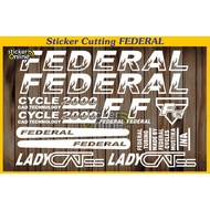Federal lady cut ss sticker federal bicycle sticker
