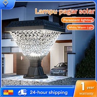 Lampu pagar solar LED Solar Garden Light Lampu Tiang Pagar Solar Pillar Light Outdoor Waterproof Rem