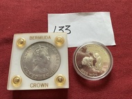 1964 1988年 大不列顛 英國 伊利沙伯二世 百慕大 銀幣，加1988年 南韓 漢城奧林匹克紀念 5000 WON銀幣，這項目兩個銀幣一起不散賣的，保證百分百真貨，133