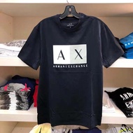 Armani Exchange Áo Thun Chui Đầu In Hình Cotton Dáng Rộng Tay Ngắn Cổ Tròn Thường Ngày Cho Nam Giới