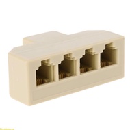 Doublebuy 1PC RJ11 Splitter 4 Way Adapter 1 for M to 4 F RJ-11 6P4C Phone Jack Splitter