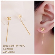 18K Saudi Gold Tictac Earrings