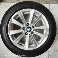 (ราคาต่อวง) แม็กBMWแท้ขอบ17 พร้อมยางPirelli RunFlat #ถอดจากBMW-520i-F10 0 #17x8J #5รู120 #ดุม72.6 #E