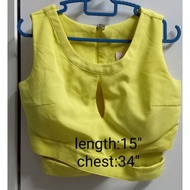 layered ruffle crop top