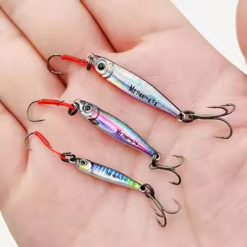 1.5g 3g Weight Micro Jigging Baits 3D Bionics Design Sequin Finish Fishing Spoon Lure Bionic Mini Sh