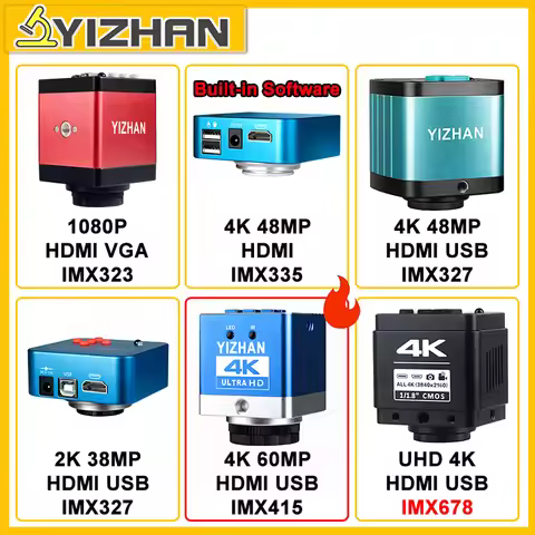 YIZHAN 4K 2K 1080P Microscope Camera HDMI/VGA/USB HD Video Industrial Welding Tools 30FPS 60FPS C-Mo