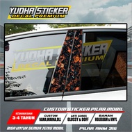 CAR DOOR PILLAR STICKER ONE SET RIGHT LAVA MOTIFKiri ANM 316-320/ FREE CUSTOM