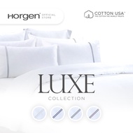 (Bed Sheet Set) Horgen The Luxe Collection Cotton USA Dallas Bed Sheet Set (Inc Fitted Sheet, Quilt 