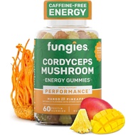 Fungies Cordyceps Mushroom Gummies, Mango & Pineapple Flavor - Mushroom Herbal Supplement Gummy for 