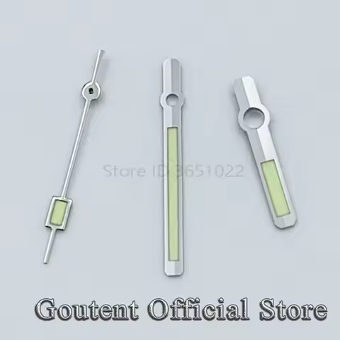 Goutent Silver Watch Hands Green Luminous Fit NH35 NH36 ETA 2824 2836 PT5000 Movement