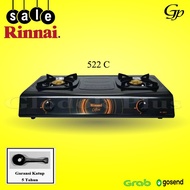 (GMV3) RINNAI RI-522C KOMPOR GAS 2 TUNGKU TEFLON RI 522 C RINAI RI522C