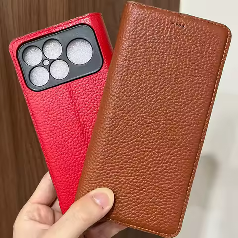 Magnetic Genuine Leather Skin Flip Wallet Book Phone Case Cover On For Poko Poco F3 F4 F5 F6 F7 F8 F
