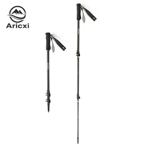 Aricxi Flip Locks Ultralight adjustable Trekking Pole Hiking Pole Trail Running Walking Stick Carbon