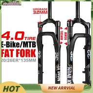 Miette 20/26 Inch Mountain Snow Bike Front Fork Aluminum Alloy 4.0" Tire 135mm Mtb Bicycle Fat Forks
