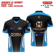 T-shirt JERSEY GAMING MOBILE LEGEND ML FREE NICKNAME And XNWR FF5141
