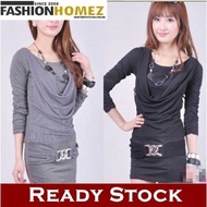 🛒 READY STOCK 🛒 Fashionhomez 8035 Fashion with Necklace Dress