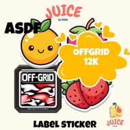 【100% ORIGINAL】OFFGRID 12K cute FLV fruit cartoon stickers 1.2CM - 12CM ASDF labels stationery 12000