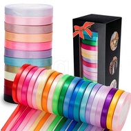 22meters/Roll 1cm Satin Ribbons Valentine's Day Wedding Party Gift Wrapping Christmas Supplies DIY C