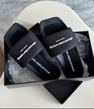 Alexander Wang flat 亞歷山大王 logo 涼鞋拖鞋 黑色 35/36/37/38/39 30221S059001 全新正版正貨