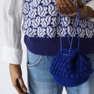 Ba-ba (m) Bubble stich Crochet Drawstring bag No.KPO1